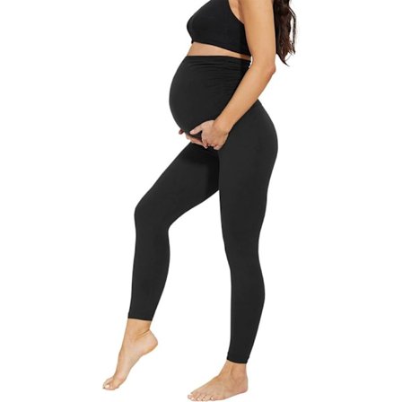 ING Gravid kvinnes tights - høy midje og skuddsikker - komfortable stretchbukser egnet for gravide kvinner - svart - M størrelse - ett stykke