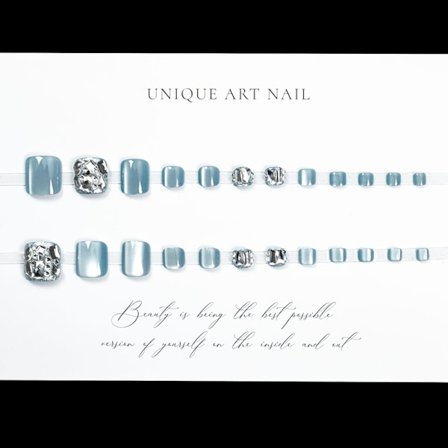 Blå kattöga strass tånagellappar - Elegant & Enkel