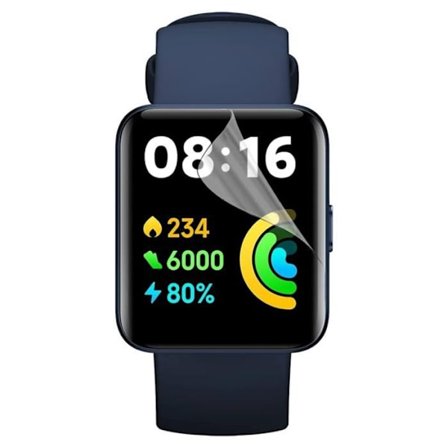 Näyttösuojus Xiaomi Redmi Watch 2 Lite [Pakkaus 6] Kestävä Ultra Ohut Muovinen Suojakalvo Phonillico