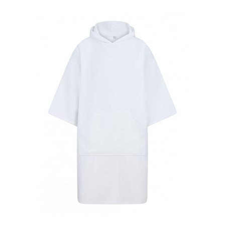 Towel City Unisex Poncho för Vuxna, One Size, Vit