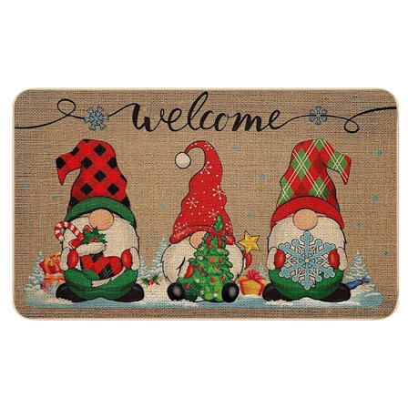 Jul Patchwork Dörrmatta Heminredning Halkfria Dörrmattor Inomhus/Utomhus/Framdörr/Badrum Entrématta Anpassad Matta Golvmatta