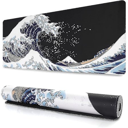 Udvidet Gaming Mousepad - Computer Tastatur Og Mousepad Med Skridsikker Og Vandafvisende Gummibase, 35,1 X 15,75 Tommer 3 Mm Tyk