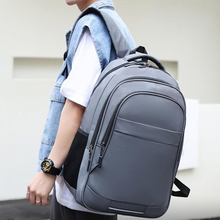 Antifurto Business Laptop Ryggsäck Vattentät Carry On Spine Protection Dator Ryggsäck För Weekender Övernattning Stor(Grå)