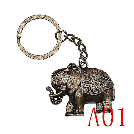 Bronze Elefant Nøglering Bil Tilbehør Gave Til Mand