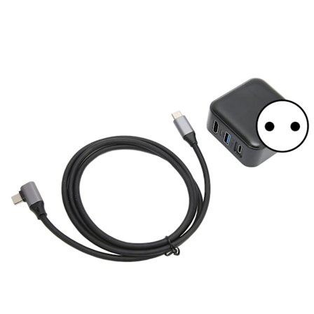 HD Multimedia Interface TV-docka 3 i 1 4K laddningsdockadapter med USB 3.0-port för Switch OLED Smartphone 100‐240V EU-kontakt