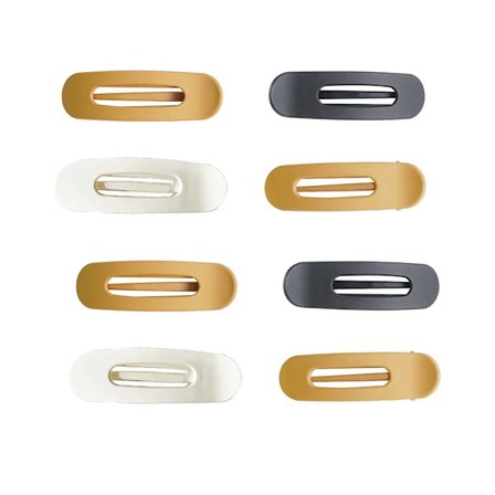 8 st platta hårklämmor, platta hårklämmor, platt liggande klämma 8 st