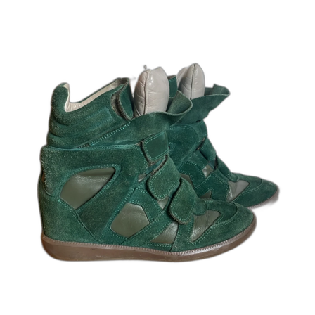 Gröna Isabel Marant sneakers med kilklack