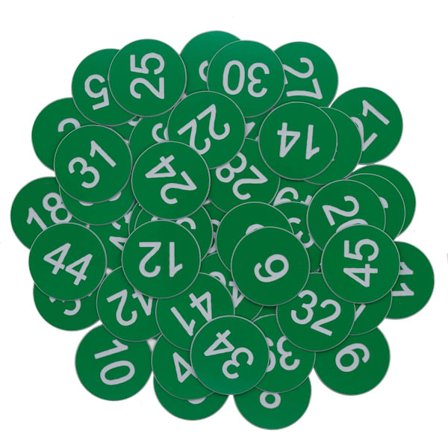 Muoviset numerolaput kaiverretut numeroidut laput ID-laput avainlaput ilman reikää (1-100)