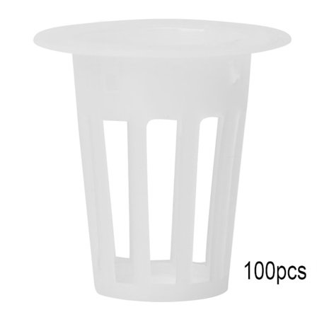 100 kpl kasvihuoneen vesiviljelyverkko ruukku maaton viljely kasvi kukka kasvatuskori valkoinen