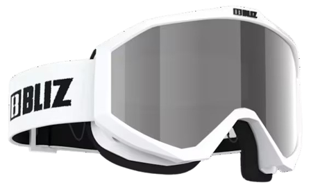 Bliz Liner laskettelulasit, White/Black Logo/Pink & Silver Mirror