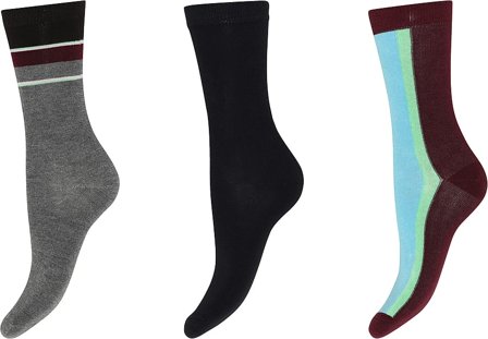 Laze Ankelstrømper Bamboo Stribe Mix 37-41, Tøj & Bolig, Ankelsokker, Damesokker