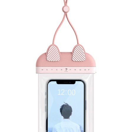 Universell Vanntett Pose, med Halsrem Mobiltelefon Vanntett Veske Søt Katt