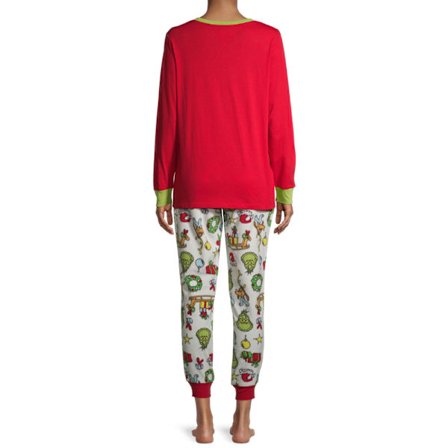 Julefamiliens matchende Grinch pyjamas-antrekk Sovklær