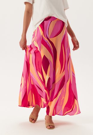 ONLY - Onlphiline Ankle Skirt - Strawberry Moon Aop:tulip - Kläder - - Bubbleroom