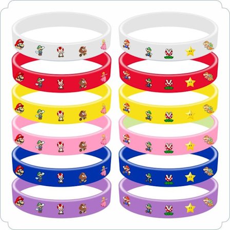 12 st Super Mario Armband Kalas Barnkalas Godispåse Fyllning-FX-