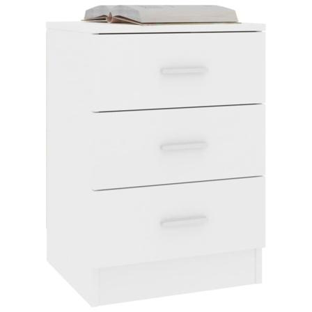 Vidaxl Sängbord 2 St Vit 38x35x56 Cm Konstruerat Trä Vit