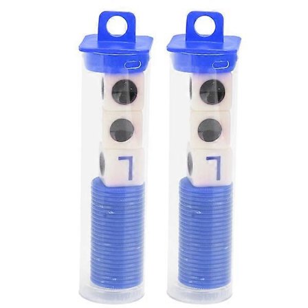 2 sæt Venstre Højre Center Terningespil 16 mm med 3 Terninger 24 Markører til Familieaftener Venner Sammenkomster Spil Fester Blå