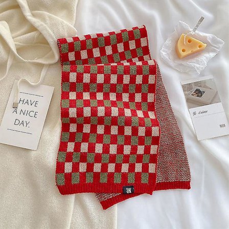 Dames skjerf høst og vinter 2024 ny koreansk stil allsidig student strikket ull holder varm skjerf