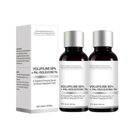2026-1-5x Volufiline 92% + Pal-Isoleucin 1% Plumping Vandfrit Serum, Volufiline Serum, Ansigtspleje til Tab af Volumen, Hudelasticitet, 30 ml