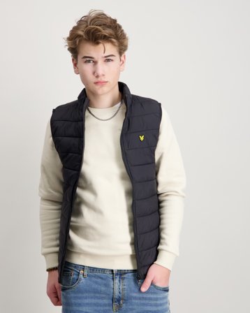 Lyle & Scott Light Weight Padded Gilet Svart Västar Kille - Kids Brand Store