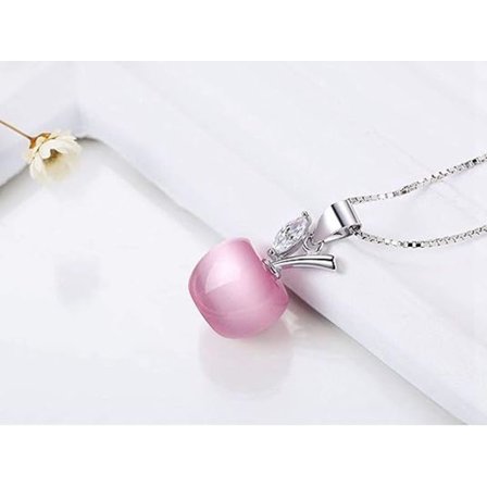 Opal æble vedhæng pige vedhæng lyserød æble