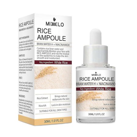 Ris Peeling Ampul, Ansigts Exfoliering Pore Minimizer til Ansigtet, Ris Ampul Blød Exfolierende Ansigt&Krops Scrub Død Hud Fjerner, Fugtgivende, Glat,