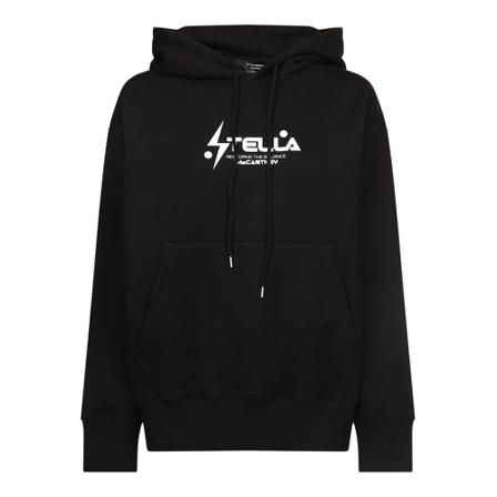 Stella McCartney Felpa Hoodie Logo Sort, Dame