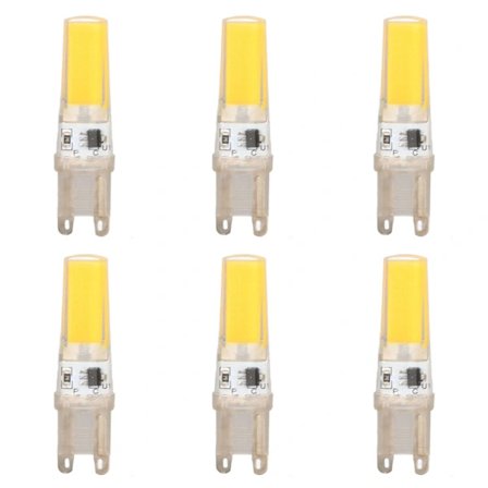 6 st G9 LED-lampa Dimbar Professionell G9 LED-lampa Ersättning för vägglampor Bordslampor 220V Varmt ljus 0.1[CO]