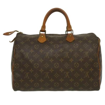 Louis Vuitton Vintage, Pre-owned Speedy 35 Monogram Handbag Bruin, Dames, Maat:ONE Size