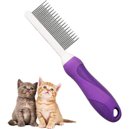 TG Pet Kam Lang Kort Rustfritt Stål Tänder For Hund Katt Kam Metall Hund Gift_l