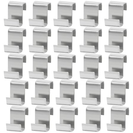 50 stk. Z-klemmer til drivhusglasruder Drivhusklemmer til glas Rustfrit stål Drivhus Z-klemmer Drivhusvinduesklemmer