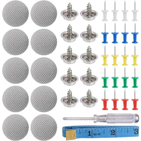 65 stk takverktøy-knapper til bil, bildekorasjonsfestingmuttere, biltakvedlikehold, biltakfestering, biltakhimmel