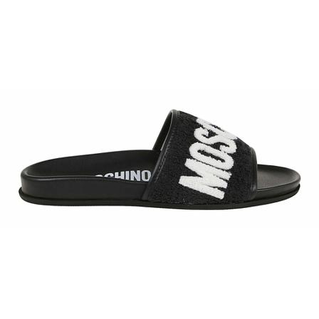 Moschino, Logo Slides Czarny, Mężczyzna, Rozmiar: 44 EU