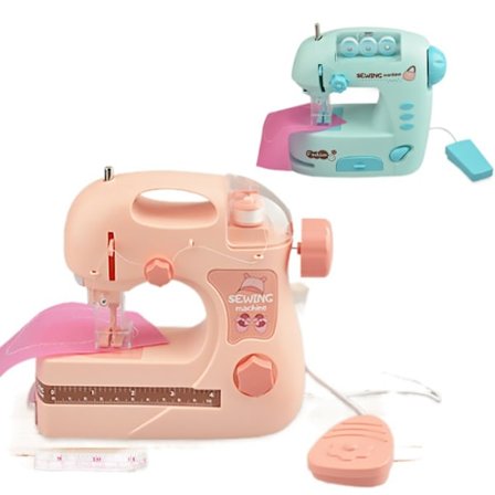 Letvægts symaskine lille apparat legetøj syning intellektuel aktivitet dreng pige børns legetøj, børns hus syning DIY maske