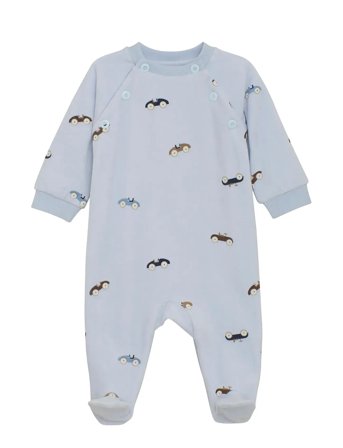 Fixoni Romper Ls Velour - Blue - 68