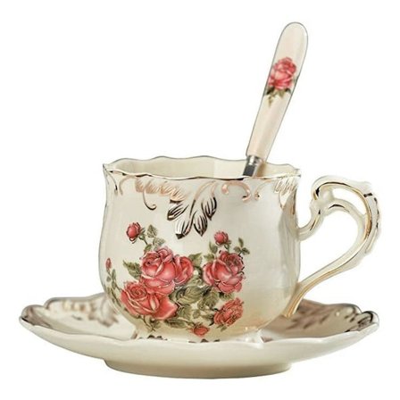 Pastoral Rose Tekopp og Skålsett, 200ml Kopp og Skål