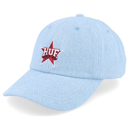 HUF - Blau unconstructed Cap - All Star 6 Panel Cv Hat Light Blue Dad Cap / Unconstructed @ Hatstore