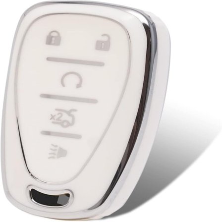 Car Key Shell Autotarvikkeet Kauko-avaimen suoja Valkoinen auto