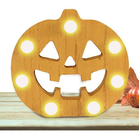 Halloween Ljus Med Pumpa Star Bat Design