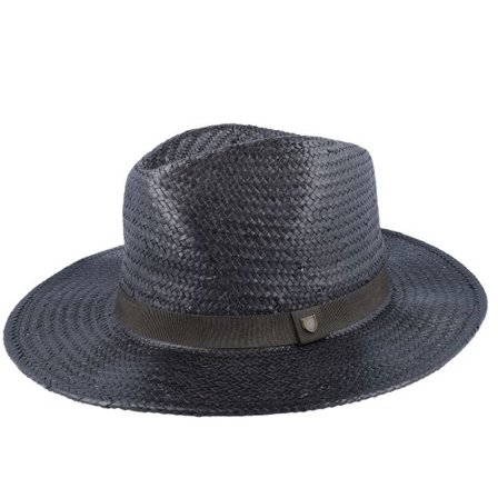 Brixton - Svart straw Hatt - Passage Black Straw Hat @ Hatstore