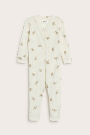 Kappahl | Kombinezon we wzory, z wełny merino | Jasnobeżowy