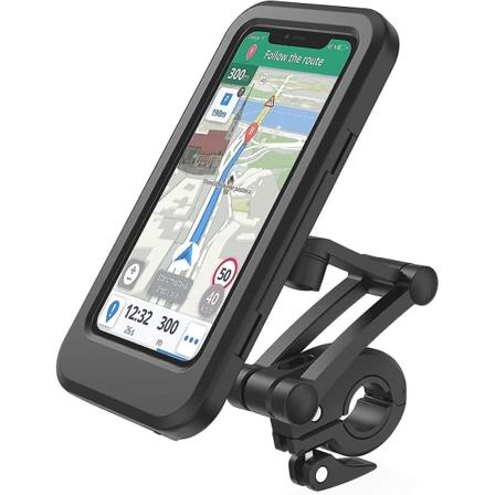 Vanntett sykkeltelefonholder Telefonholder 360° roterende motorsykkel, svart