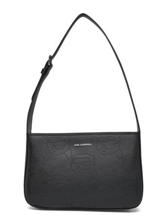 K/Ikonik 2.0 Perforated Sb Designers Small Shoulder Bags-crossbody Bags Black Karl Lagerfeld