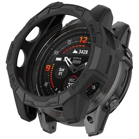 TPU-kellokotelo Garmin Epix Pro (gen 2) 47mm/Fenix 7 Pro/Fenix 7 -kelloille, naarmuuntumaton ontto suojus (FMY)