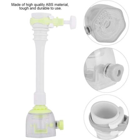 Køkkenhaneforlænger Køkkenhanehoved 360 Swivel Vandbesparende til Køkkenvaskhane Filterforlænger(18cm-Grøn)