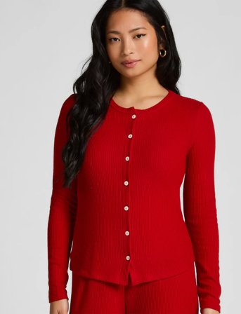 Hunkemöller Cardigan Brushed Jersey - Red - S