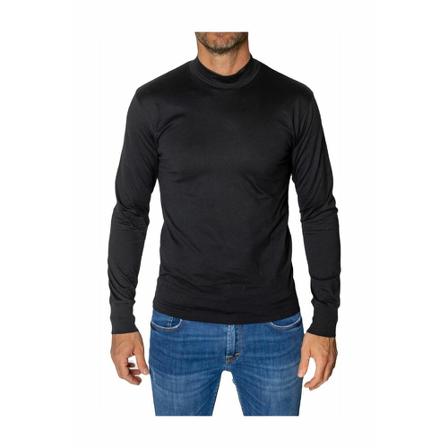 Mauro Grifoni, Round-neck Knitwear Zwart, Heren, Maat:S