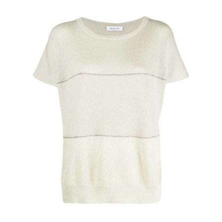 Fabiana Filippi, T-Shirts Beige, Dames, Maat:M,alpaca