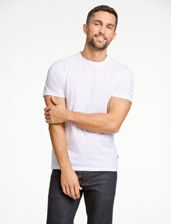 Lindbergh Black Mercerized Cotton Tee S/S - White - S