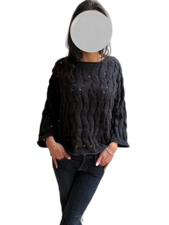 Svart stickad tröja